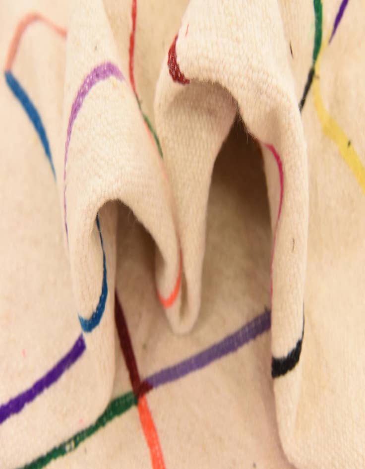 Detail image of  4' 7 x 7' 9  Hand Knotted Moroccan Wool Rug