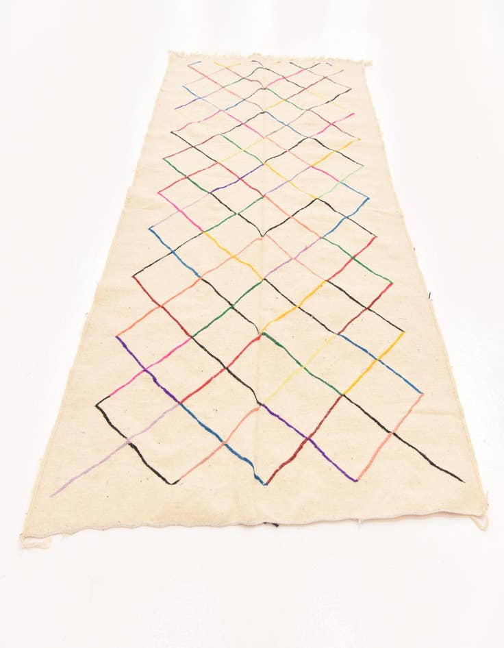 Detail image of  4' 7 x 7' 9  Hand Knotted Moroccan Wool Rug