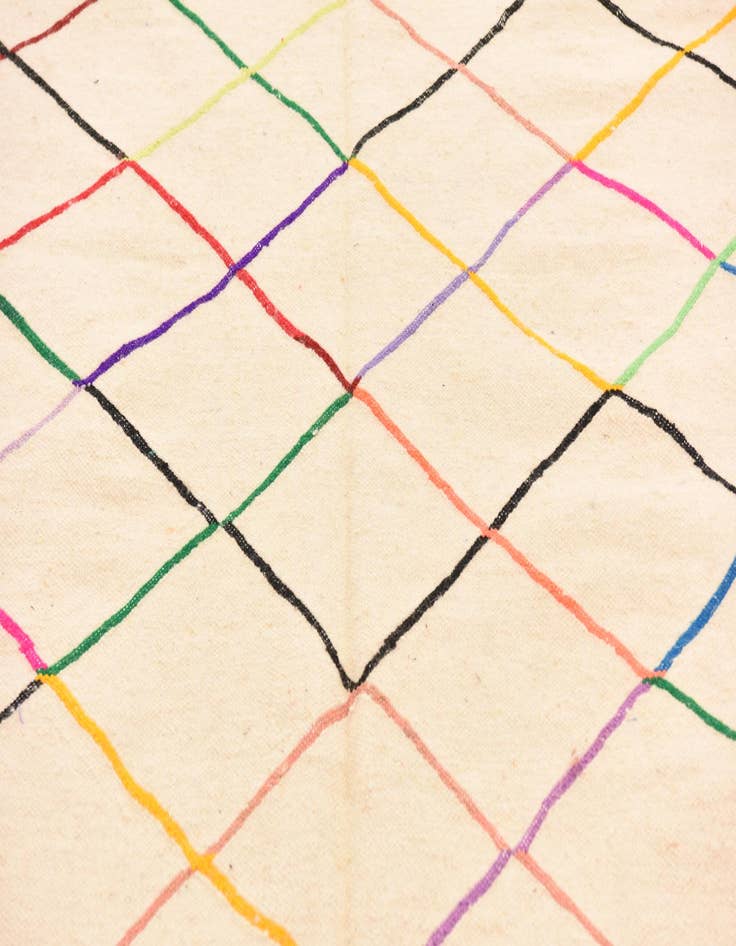 Detail image of  4' 7 x 7' 9  Hand Knotted Moroccan Wool Rug