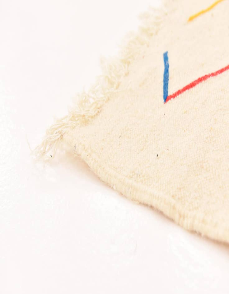 Detail image of  4' 7 x 7' 9  Hand Knotted Moroccan Wool Rug