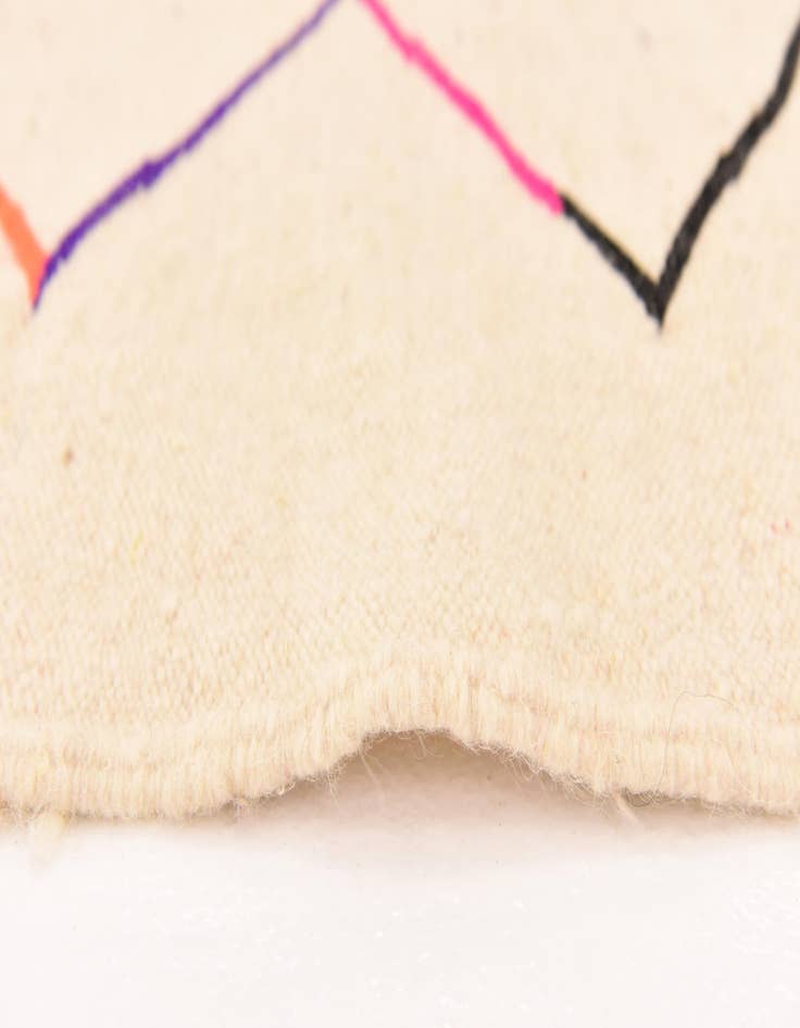 Detail image of  4' 7 x 7' 9  Hand Knotted Moroccan Wool Rug