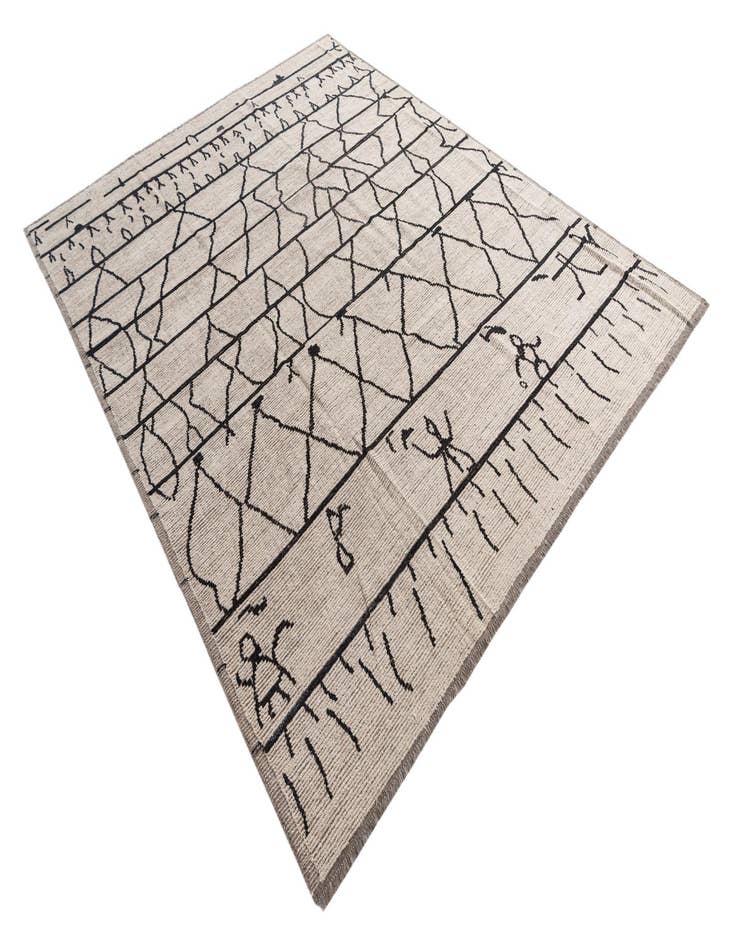 Detail image of  9' 3 x 11' 8  Hand Knotted Moroccan Wool Rug