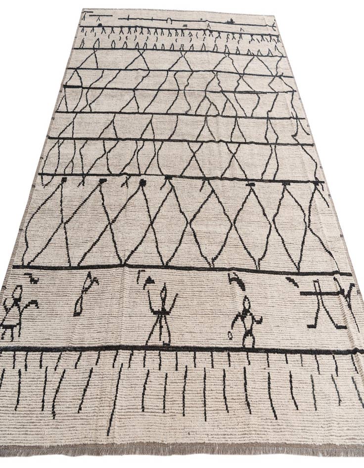 Detail image of  9' 3 x 11' 8  Hand Knotted Moroccan Wool Rug