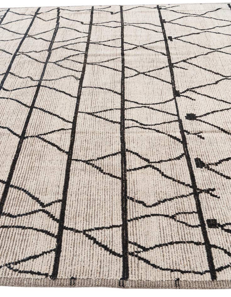 Detail image of  9' 3 x 11' 8  Hand Knotted Moroccan Wool Rug