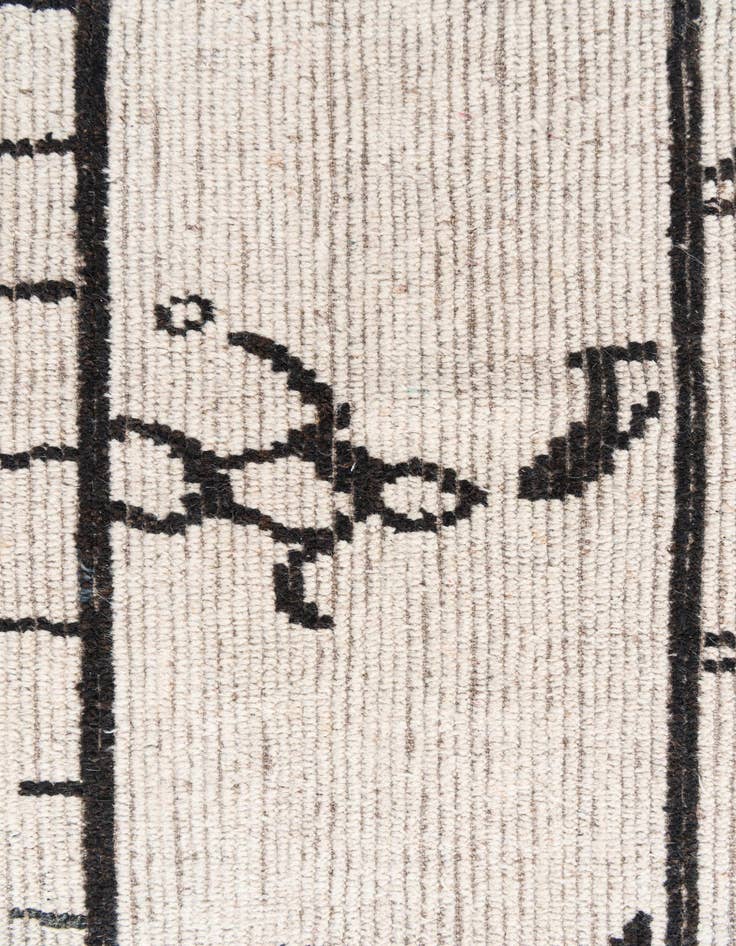 Detail image of  9' 3 x 11' 8  Hand Knotted Moroccan Wool Rug