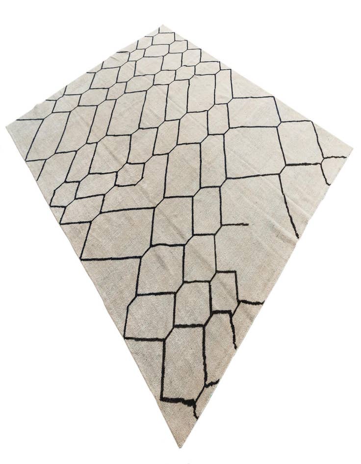 Detail image of  8' x 9' 8  Hand Knotted Moroccan Wool Rug