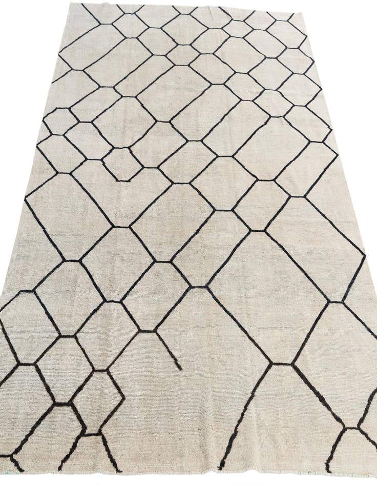 Detail image of  8' x 9' 8  Hand Knotted Moroccan Wool Rug