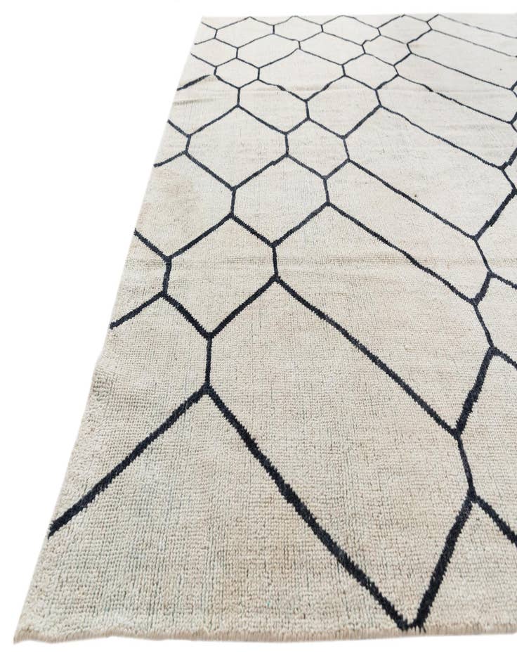 Detail image of  8' x 9' 8  Hand Knotted Moroccan Wool Rug