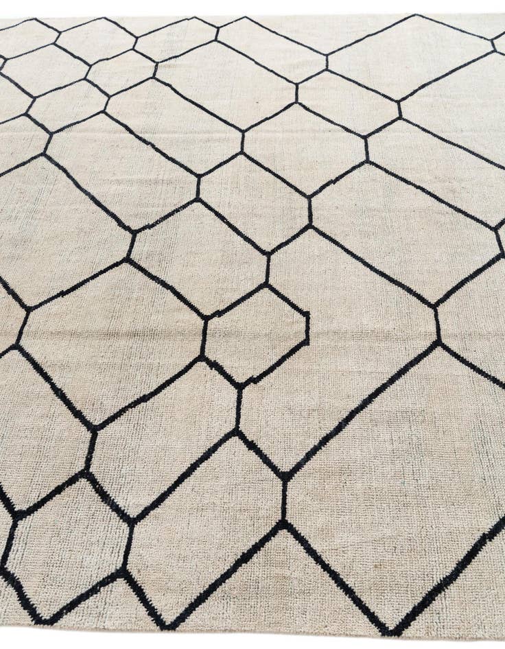 Detail image of  8' x 9' 8  Hand Knotted Moroccan Wool Rug