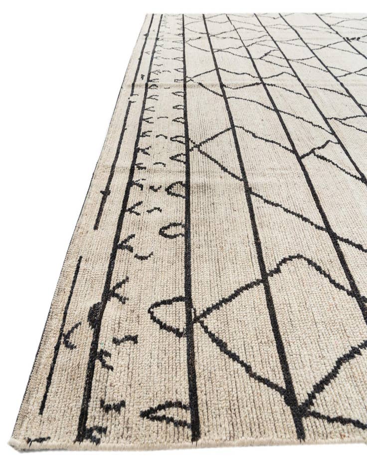 Detail image of  9' x 11'  Hand Knotted Moroccan Wool Rug