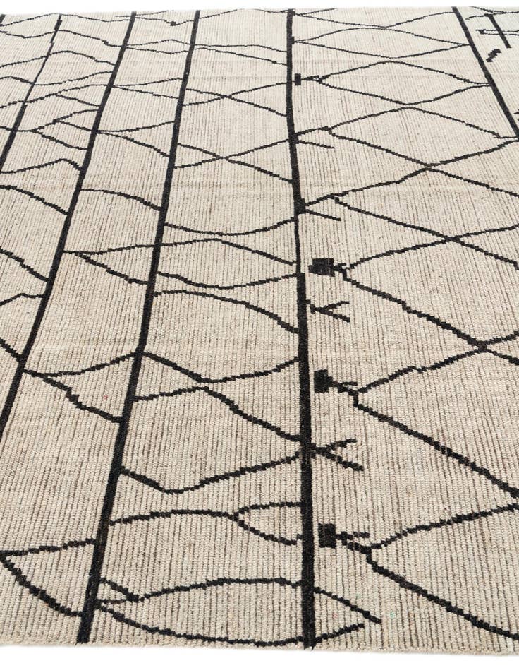 Detail image of  9' x 11'  Hand Knotted Moroccan Wool Rug