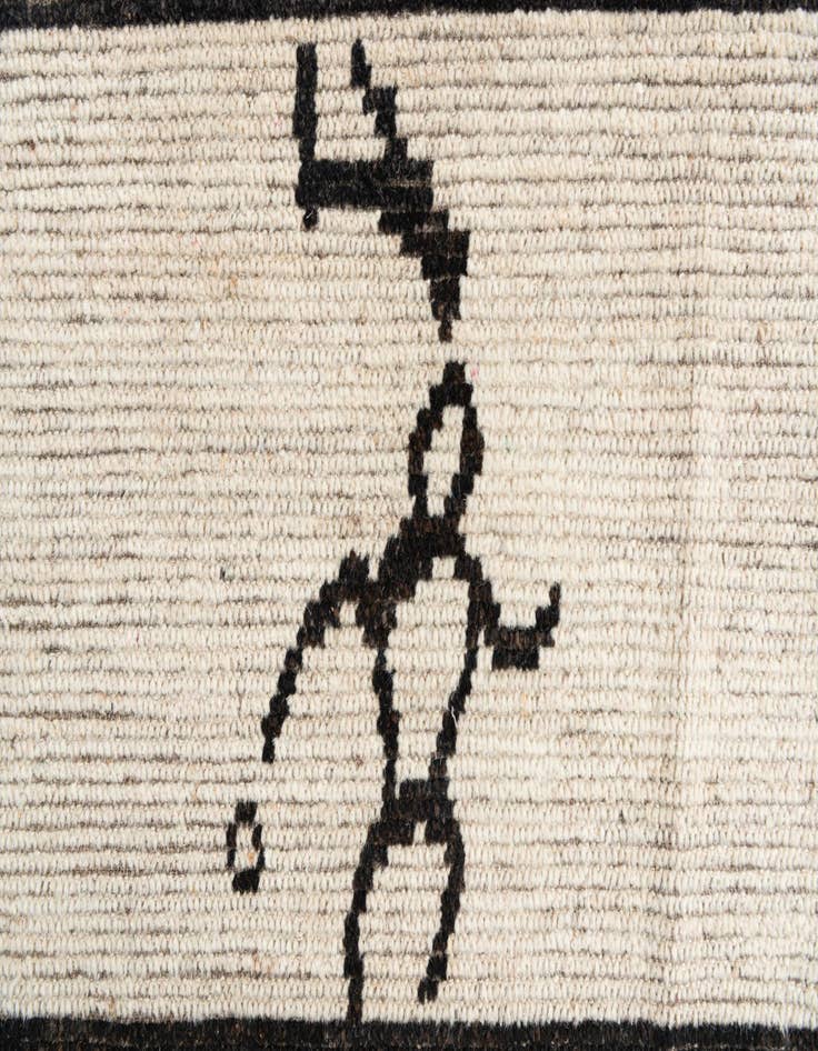 Detail image of  9' x 11'  Hand Knotted Moroccan Wool Rug