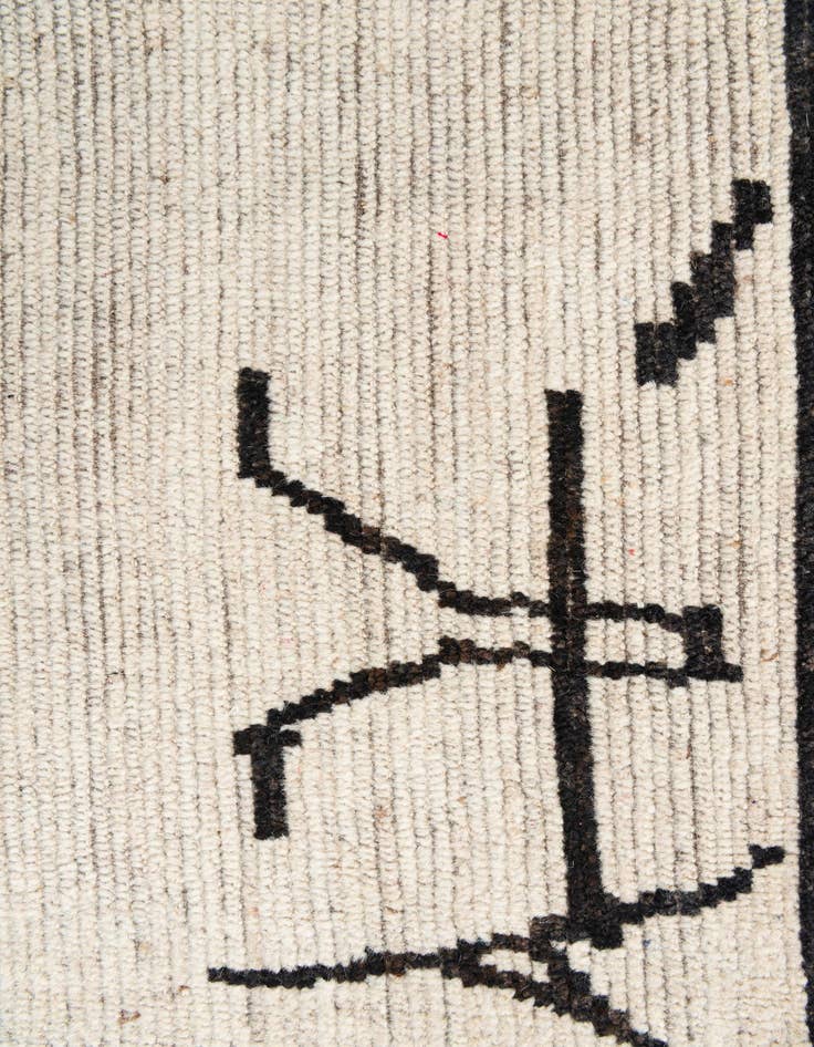 Detail image of  9' x 11'  Hand Knotted Moroccan Wool Rug