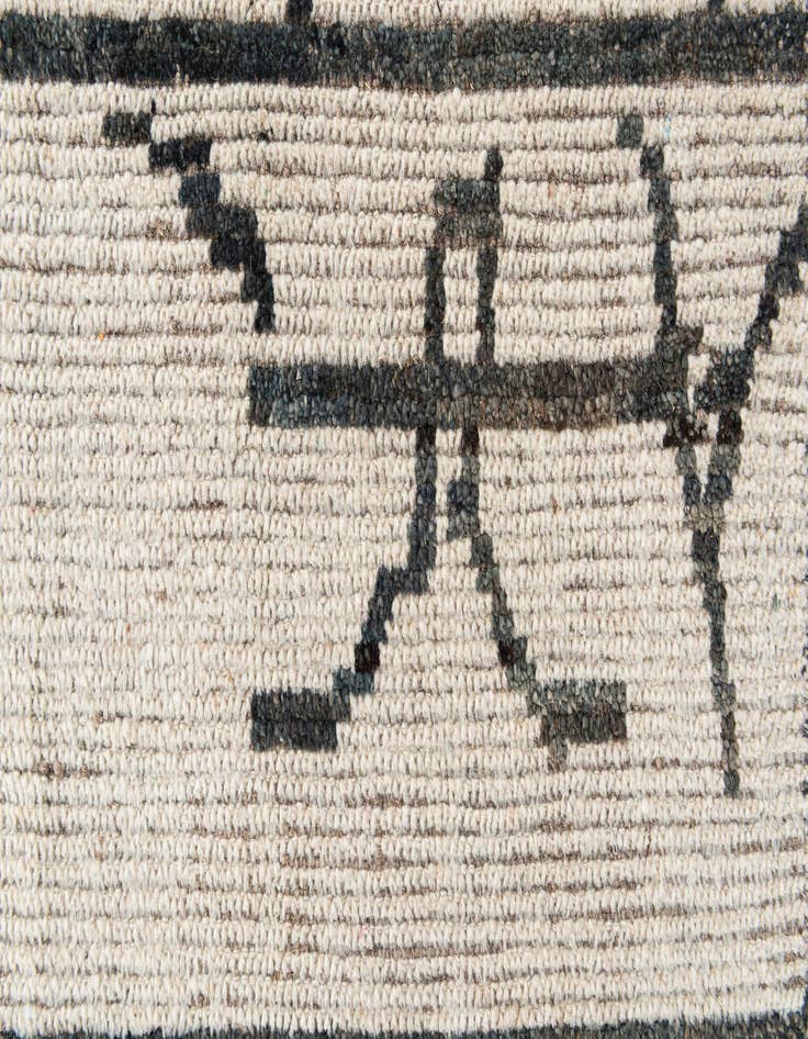Detail image of  7' 8 x 10'  Hand Knotted Moroccan Wool Rug