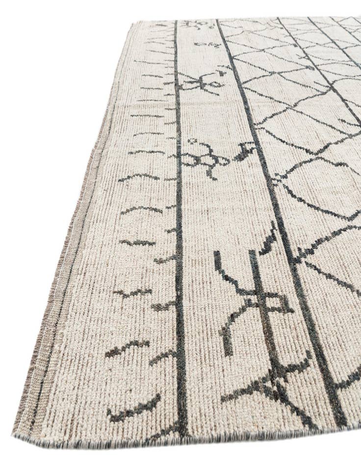 Detail image of  7' 8 x 10'  Hand Knotted Moroccan Wool Rug