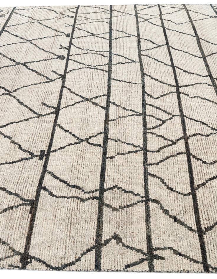 Detail image of  7' 8 x 10'  Hand Knotted Moroccan Wool Rug