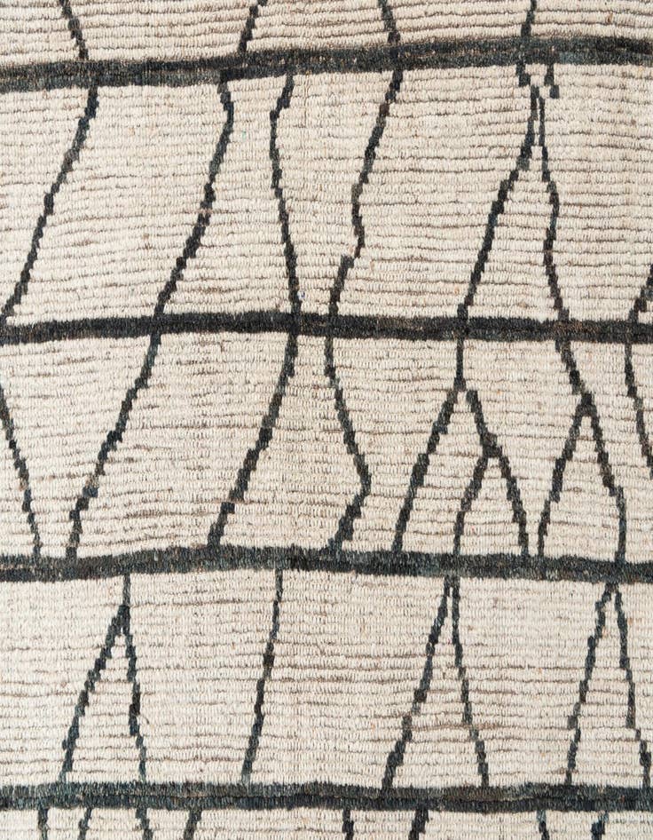 Detail image of  7' 8 x 10'  Hand Knotted Moroccan Wool Rug
