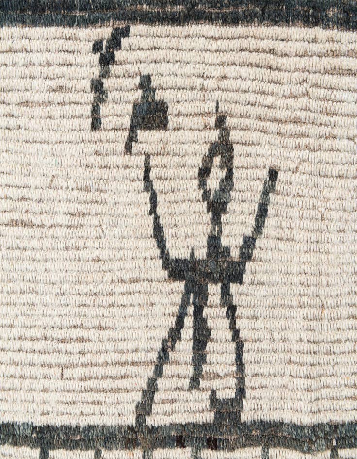 Detail image of  7' 8 x 10'  Hand Knotted Moroccan Wool Rug