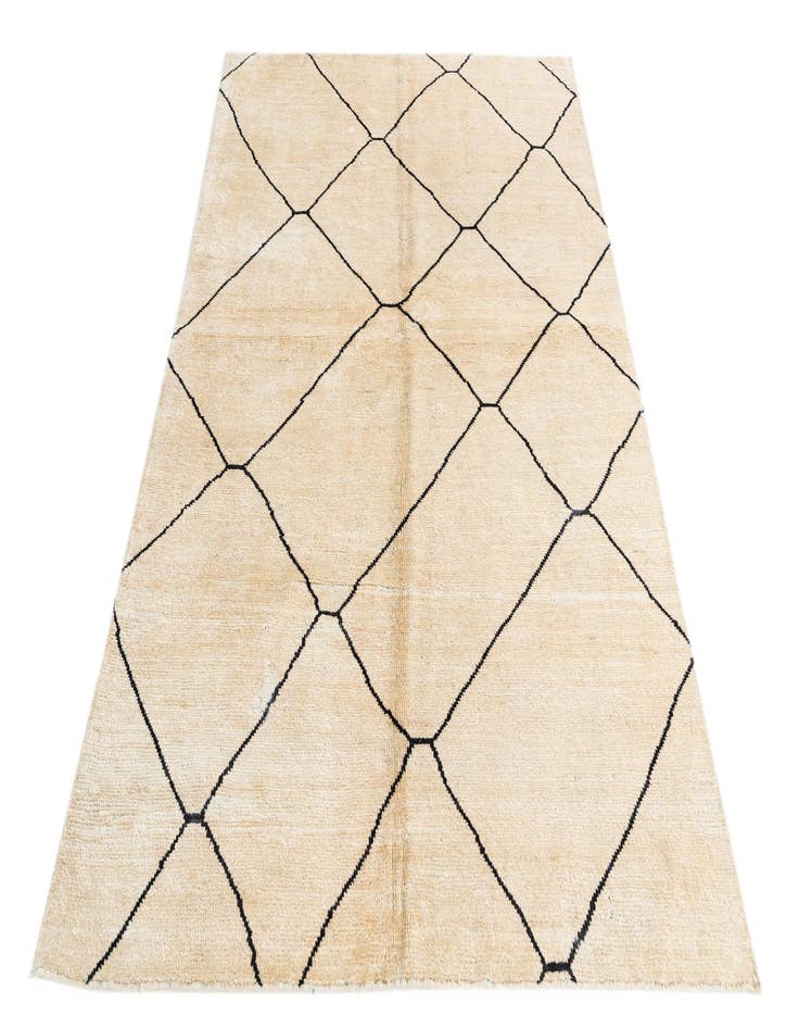 Detail image of  5' 5 x 8'  Hand Knotted Moroccan Wool Rug