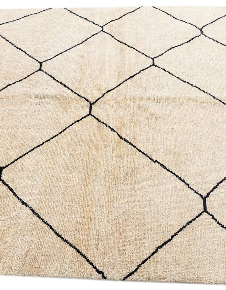 Detail image of  5' 5 x 8'  Hand Knotted Moroccan Wool Rug