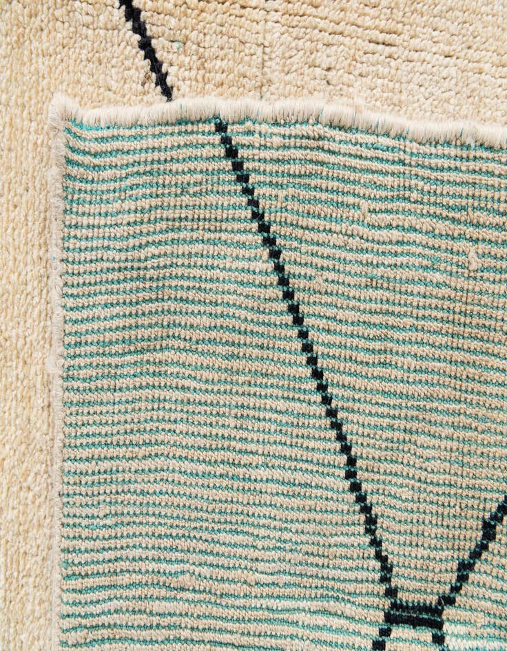 Detail image of  5' 5 x 8'  Hand Knotted Moroccan Wool Rug