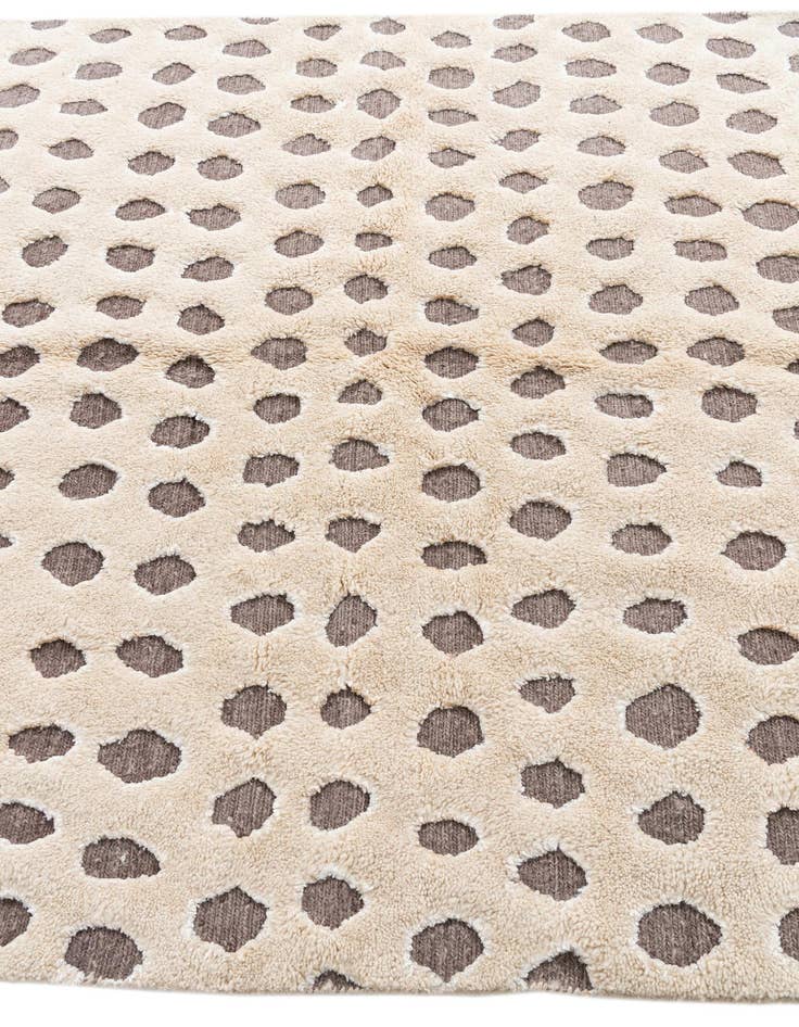 Detail image of  5' 5 x 7' 9  Hand Knotted Moroccan Wool Rug