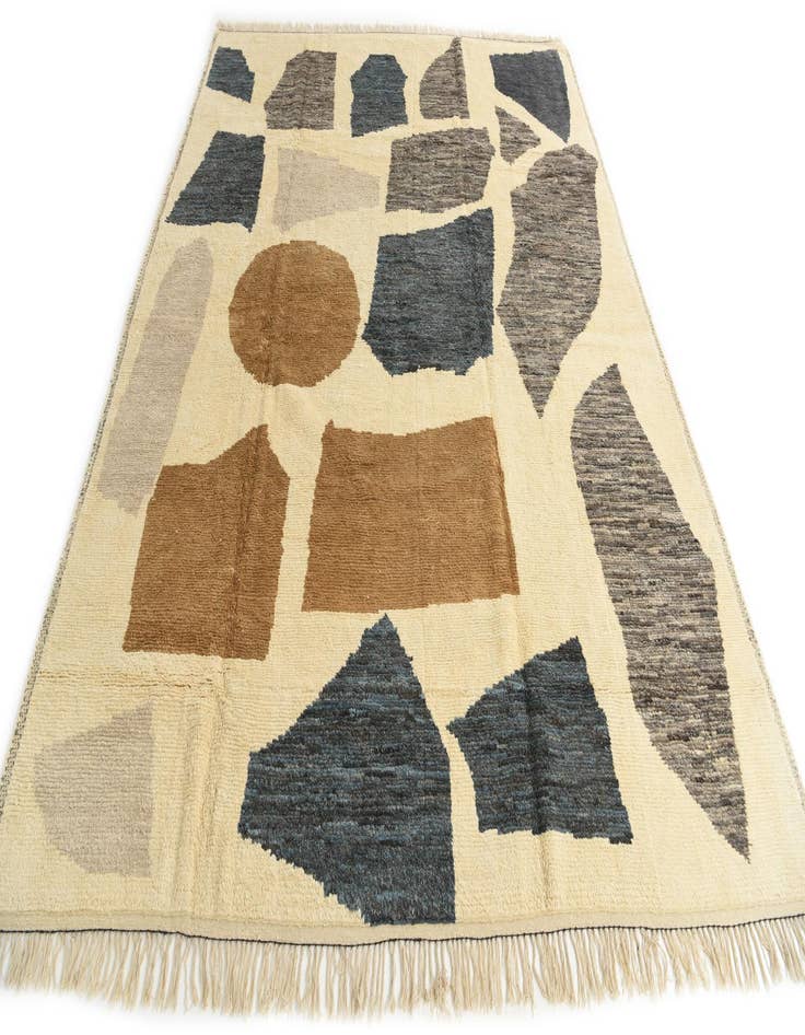 Detail image of  10' 5 x 14' 1  Hand Knotted Moroccan Wool Rug