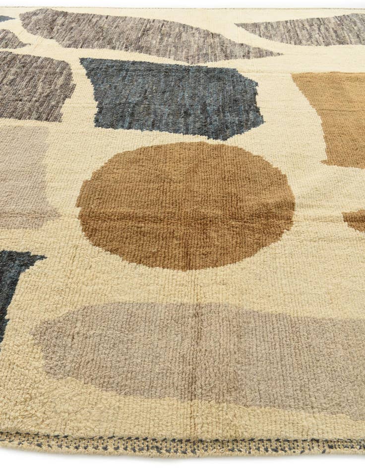 Detail image of  10' 5 x 14' 1  Hand Knotted Moroccan Wool Rug