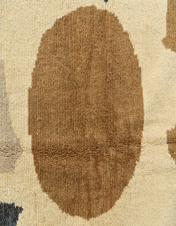 Detail image of  10' 5 x 14' 1  Hand Knotted Moroccan Wool Rug