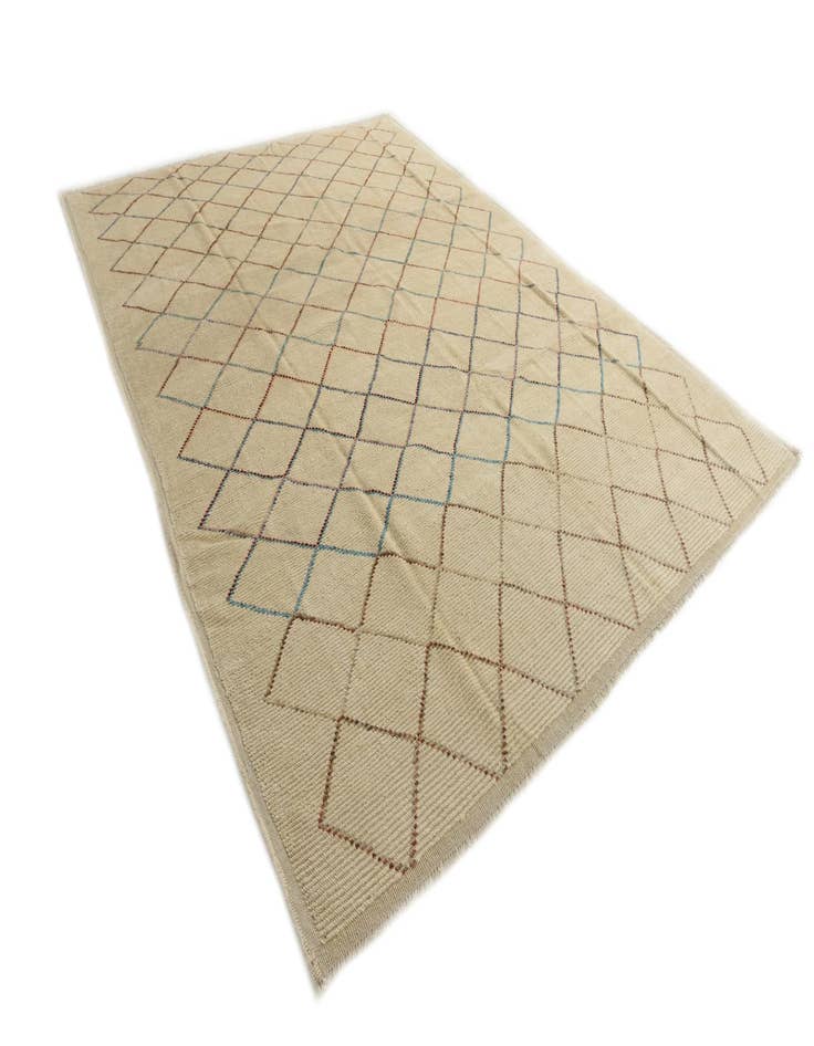 Detail image of  9' 6 x 13'  Hand Knotted Moroccan Wool Rug