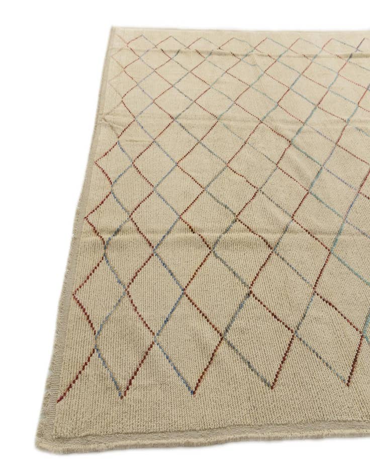 Detail image of  9' 6 x 13'  Hand Knotted Moroccan Wool Rug