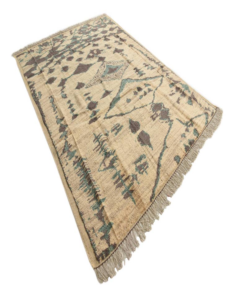 Detail image of  8' x 10' 5  Hand Knotted Moroccan Wool Rug