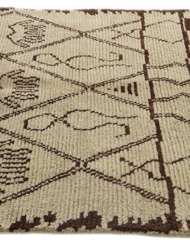 Detail image of  4' 1 x 6' 4  Hand Knotted Moroccan Wool Rug
