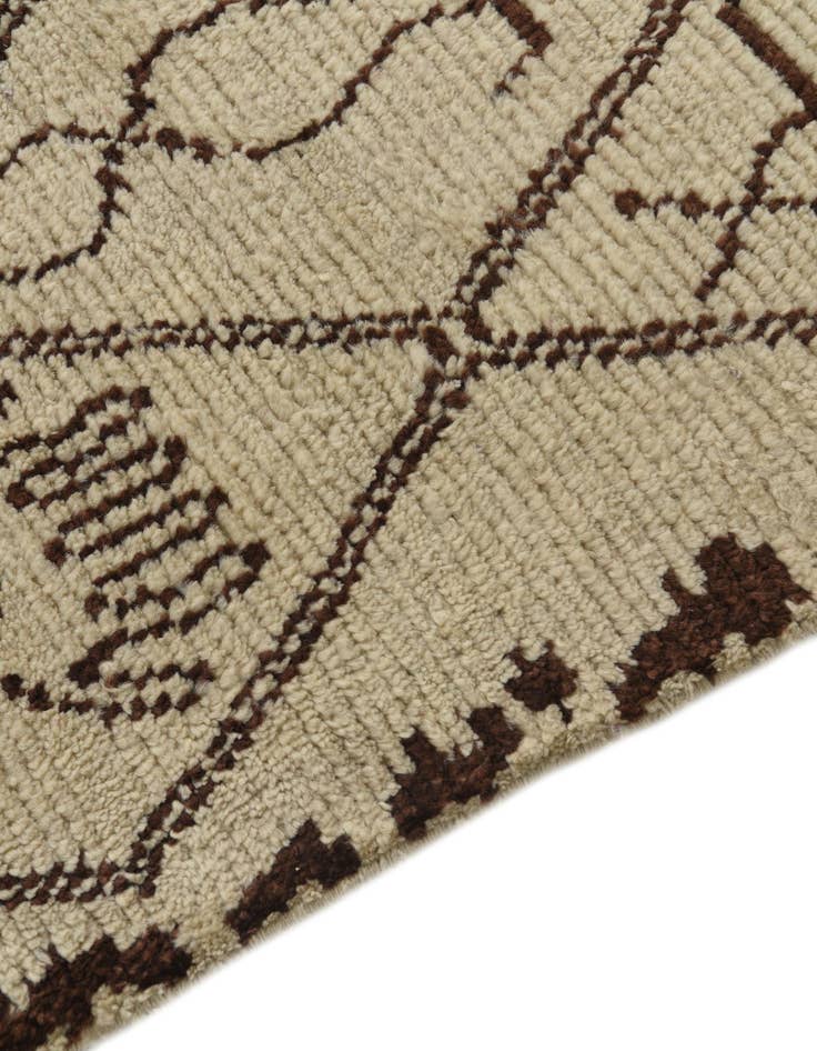 Detail image of  4' 1 x 6' 4  Hand Knotted Moroccan Wool Rug