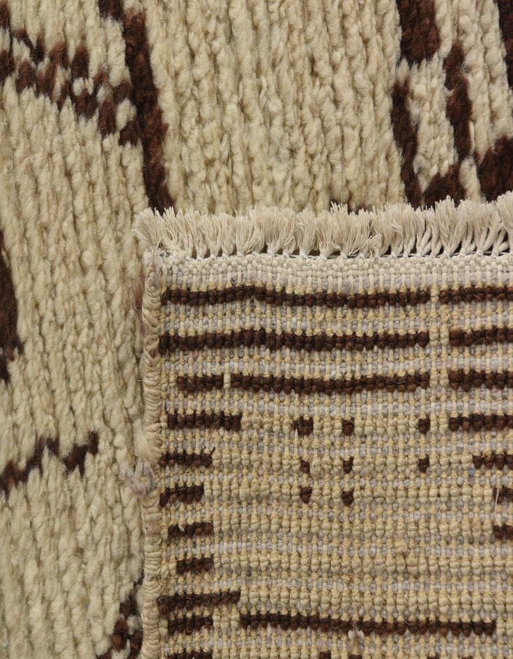 Detail image of  4' 1 x 6' 4  Hand Knotted Moroccan Wool Rug