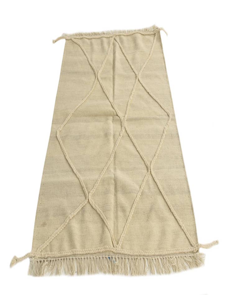 Detail image of  3' 6 x 5'  Hand Woven Moroccan Wool Rug