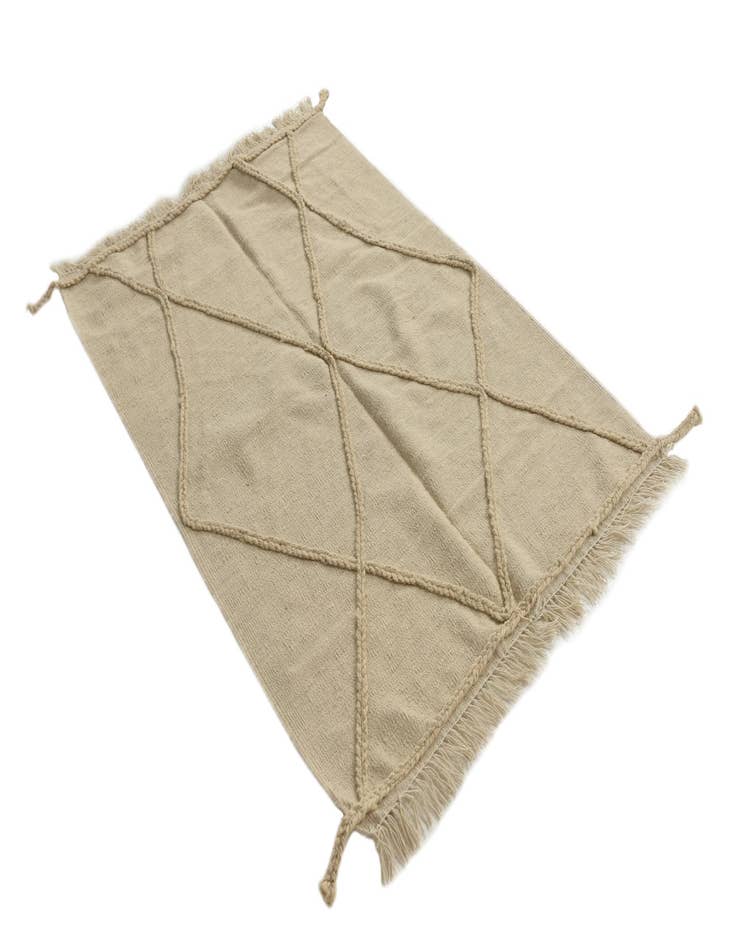 Detail image of  3' 4 x 5'  Hand Woven Moroccan Wool Rug