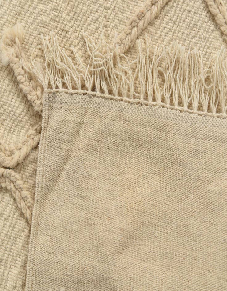 Detail image of  3' 5 x 5'  Hand Woven Moroccan Wool Rug