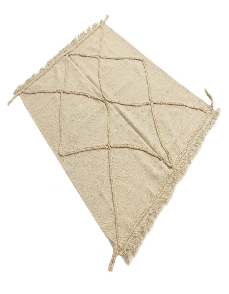 Detail image of  3' 8 x 4' 10  Hand Woven Moroccan Wool Rug