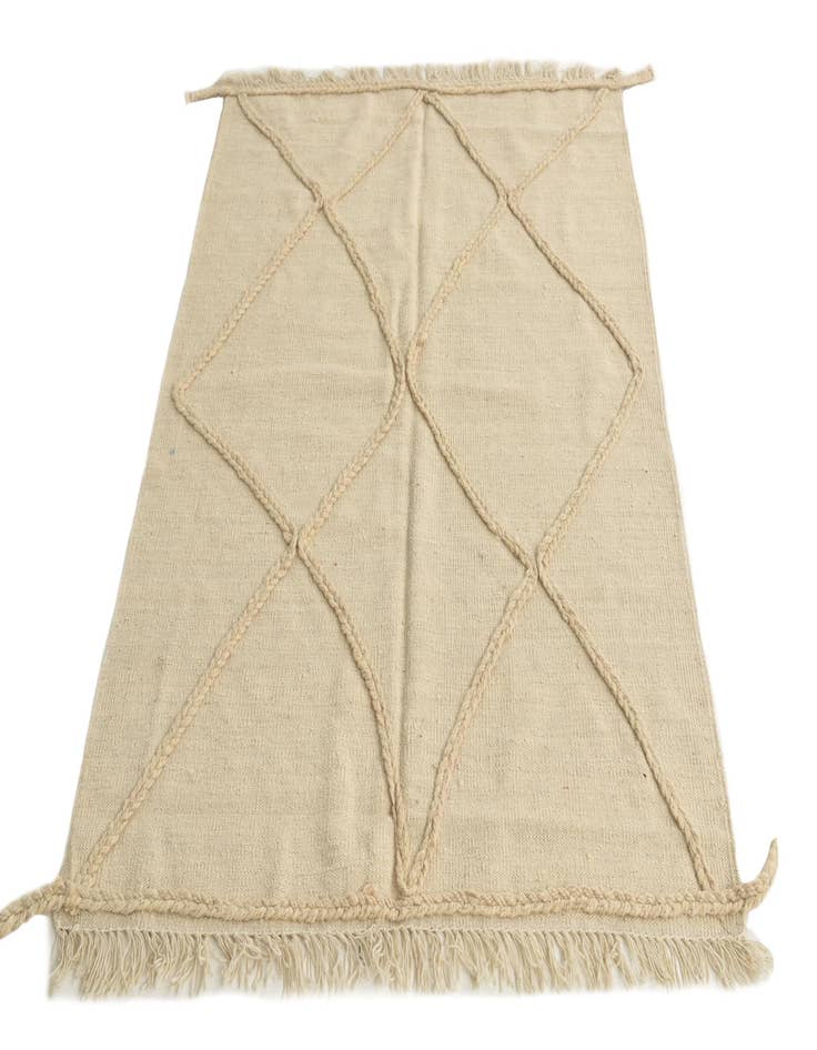 Detail image of  3' 8 x 4' 10  Hand Woven Moroccan Wool Rug