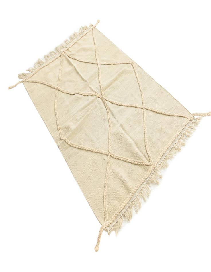 Detail image of  3' 5 x 5' 1  Hand Knotted Moroccan Wool Rug