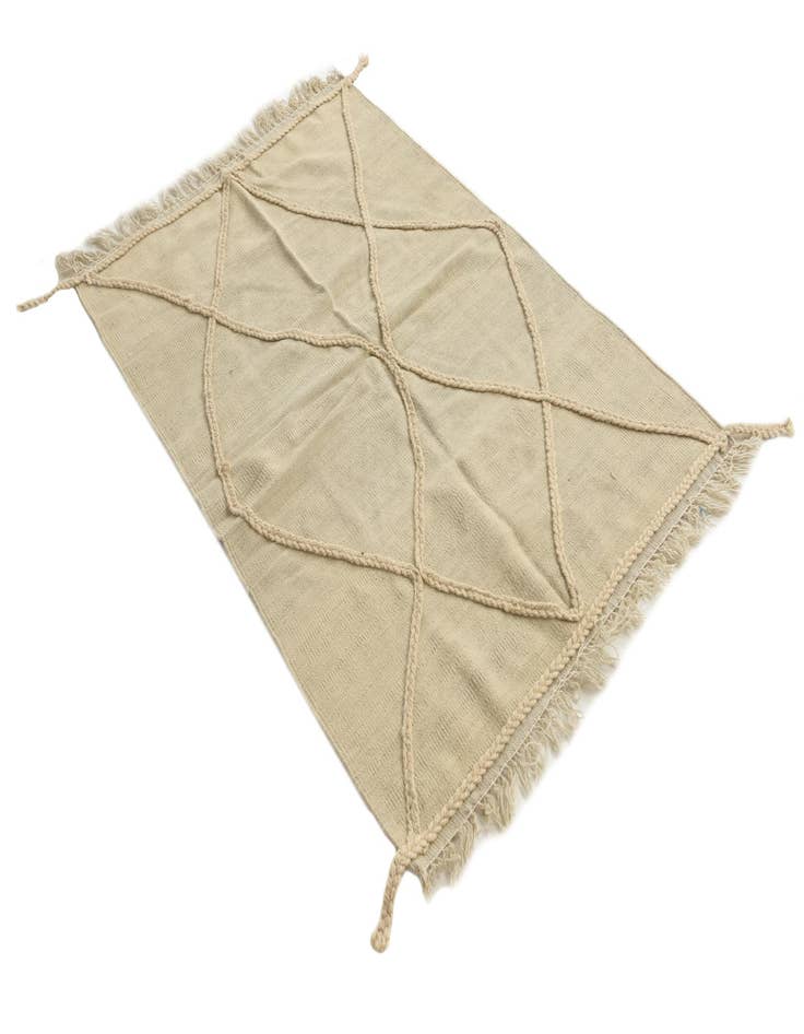 Detail image of  3' 5 x 5' 1  Hand Knotted Moroccan Wool Rug