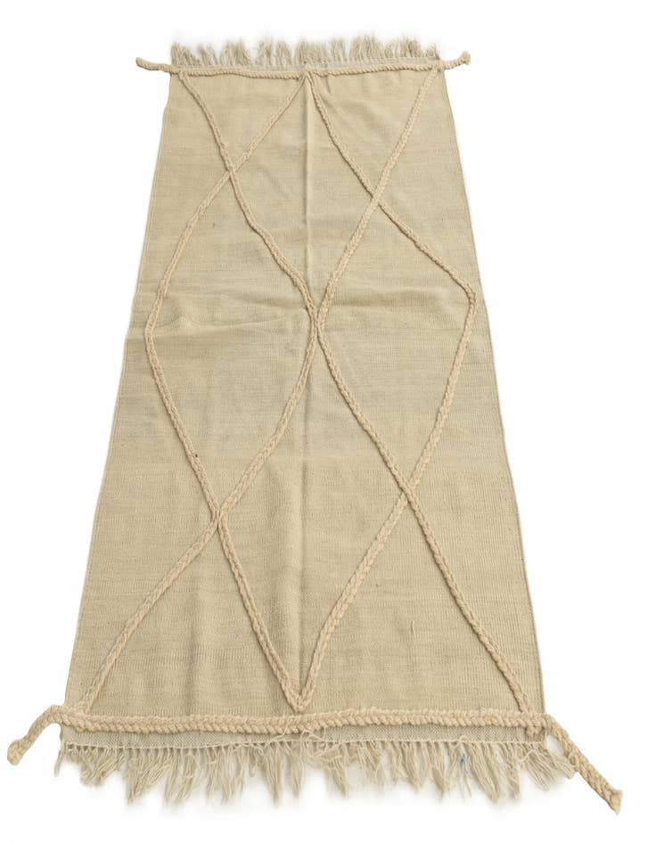 Detail image of  3' 5 x 5' 1  Hand Knotted Moroccan Wool Rug