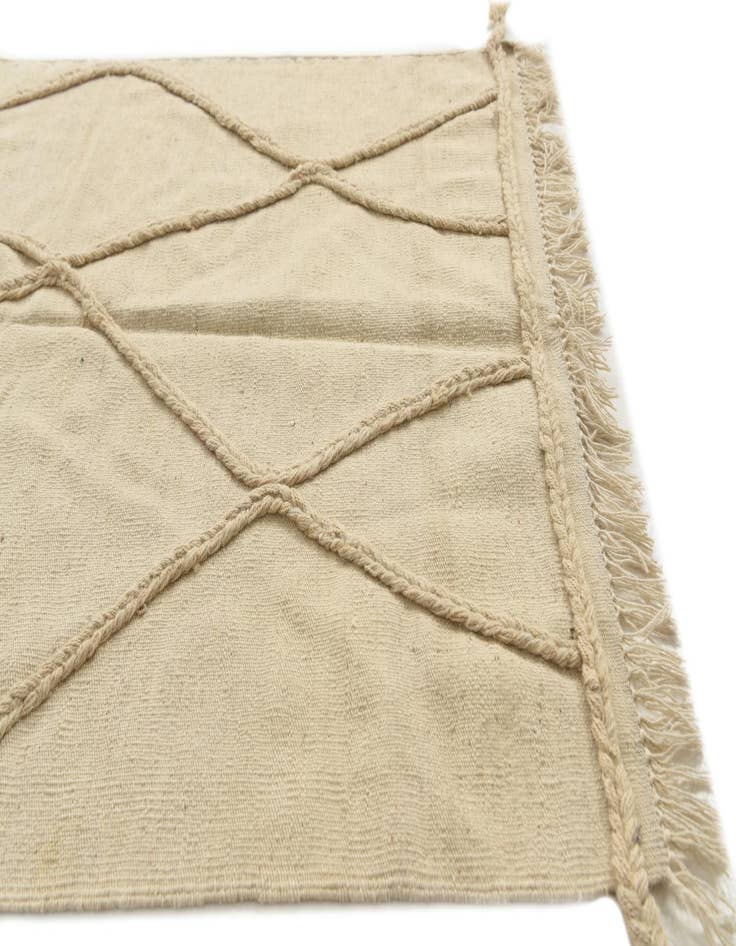 Detail image of  3' 6 x 5'  Hand Knotted Moroccan Wool Rug