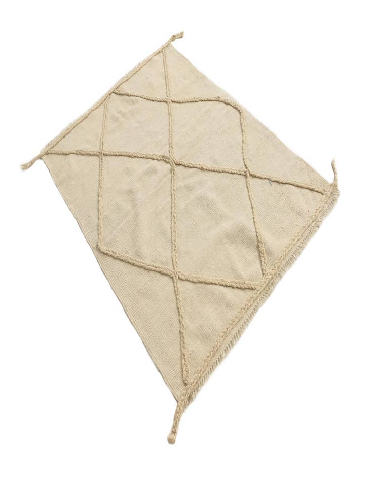 Detail image of  3' 5 x 4' 6  Hand Knotted Moroccan Wool Rug