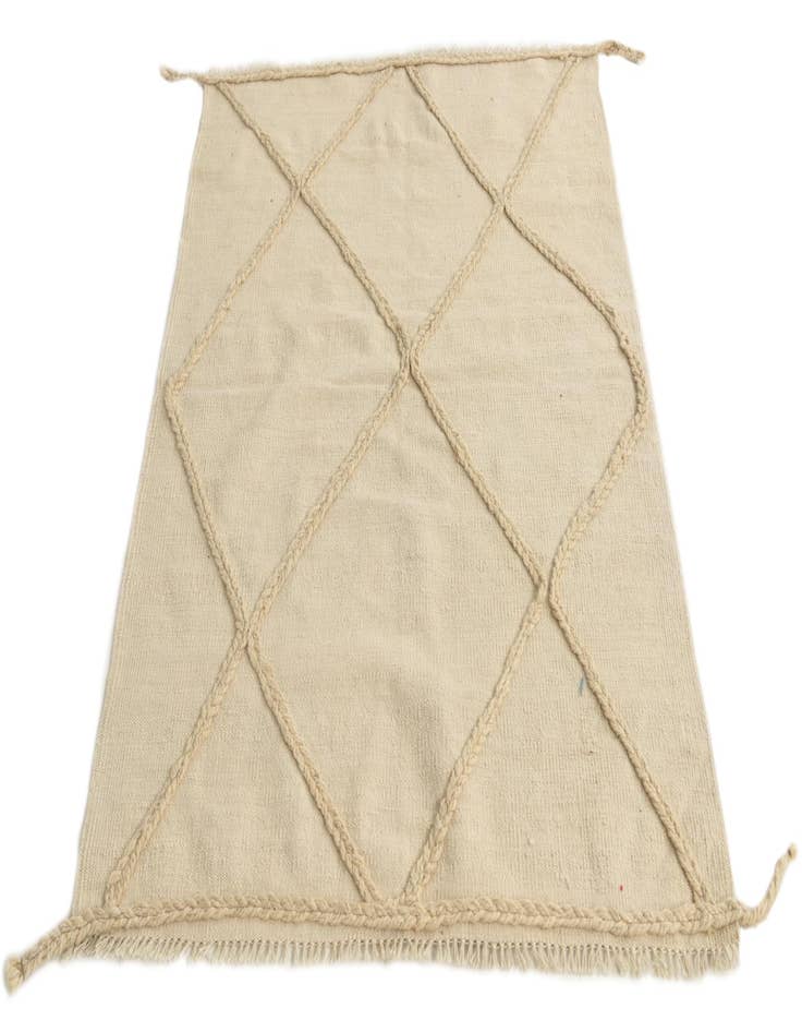 Detail image of  3' 5 x 4' 6  Hand Knotted Moroccan Wool Rug