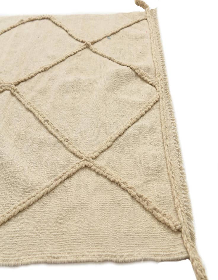 Detail image of  3' 5 x 4' 6  Hand Knotted Moroccan Wool Rug