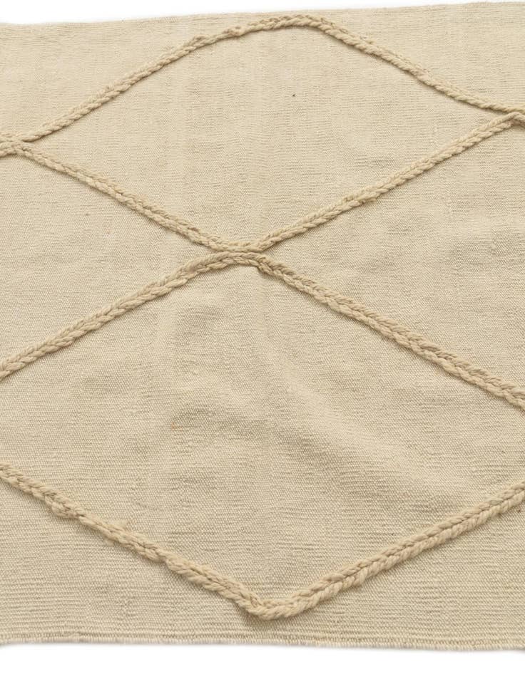 Detail image of  3' 5 x 4' 6  Hand Knotted Moroccan Wool Rug