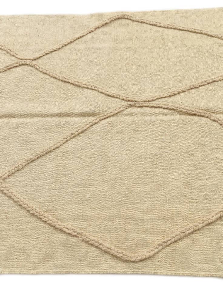 Detail image of  3' 4 x 4' 10  Hand Knotted Moroccan Wool Rug