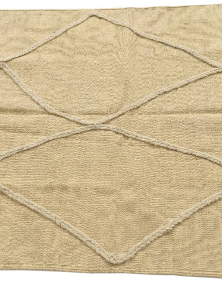 Detail image of  3' 5 x 5'  Hand Knotted Moroccan Wool Rug